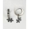 PUZZLE SALLANTILI ÇELİK HALKA KÜPE 