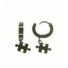 PUZZLE SALLANTILI ÇELİK HALKA KÜPE